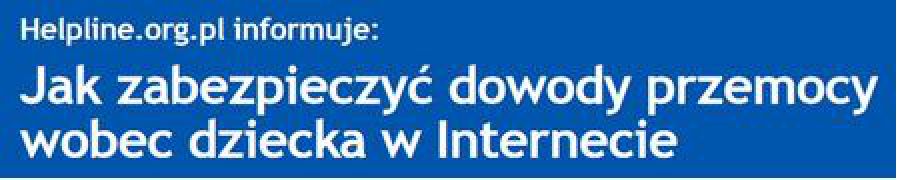 dowody przemocy wobec dziecka